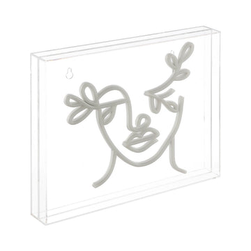 Teary Face Contemporary Glam Acrylic Box USB Operated LED Neon Light - JONATHAN Y